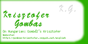 krisztofer gombas business card